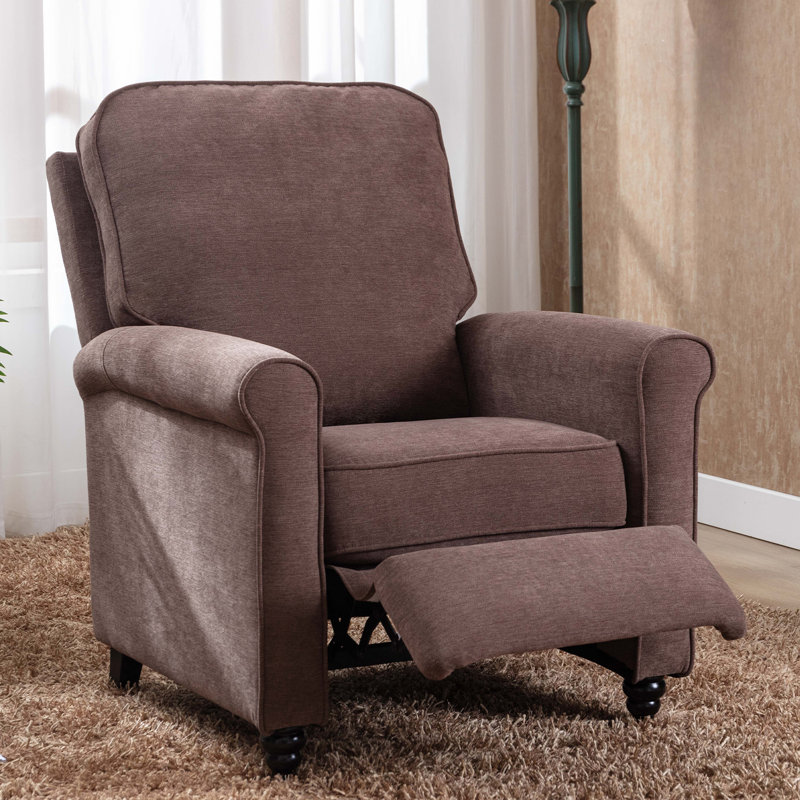 Fauteuil inclinable manuel 33,55 po Jasahd, Mélange de lin brun