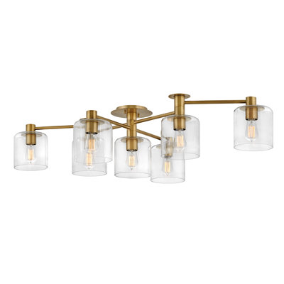 Axel Seven-Light Adjustable Semi-Flush Mount Ceiling Light