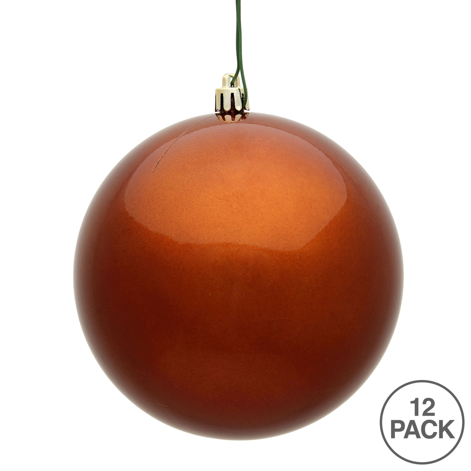 Holiday Décor Ball Ornament, Copper Candy, 3" H x 3" W x 3" D