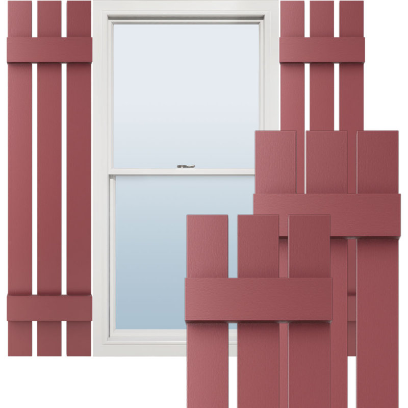 Volets Lifetime, 31" H x 12" W x 1" D, Baie rouge