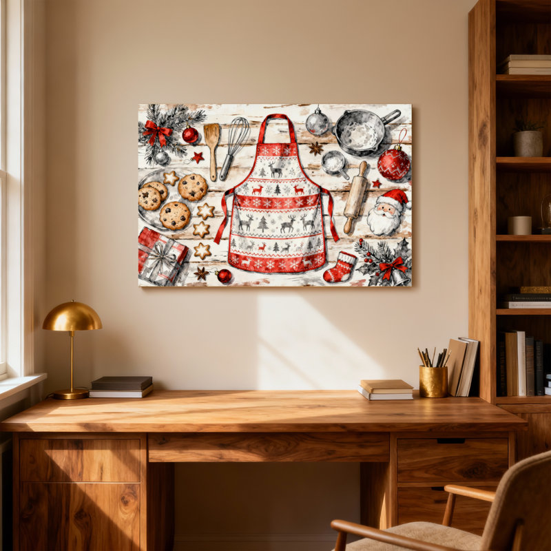 Tablier à motif de flocons de neige, H 16 po x l 24 po