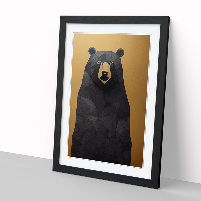 Bear Industrial - Single Picture Frame Print, Black, 64cm H x 46cm W