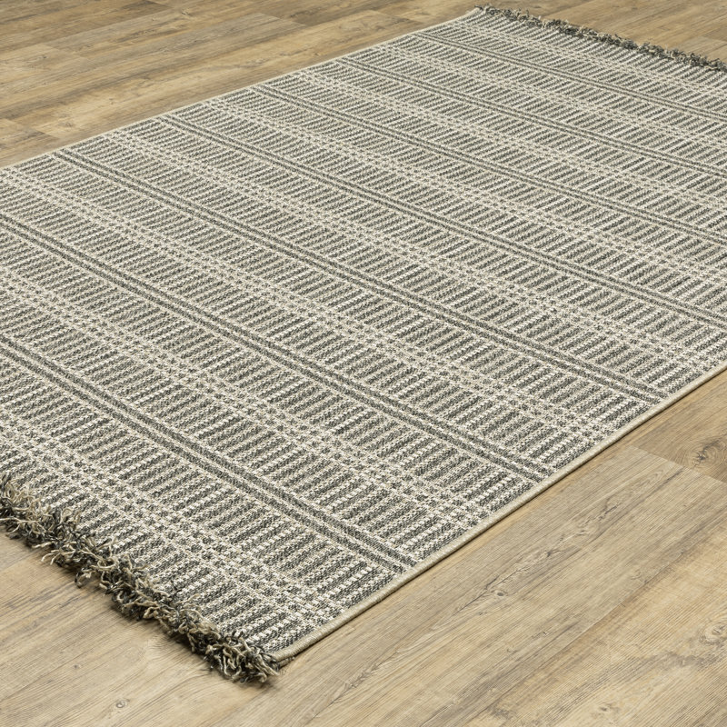 Rayfe Geometric Indoor / Outdoor Rug, Rectangle 9'10" x 12'10"
