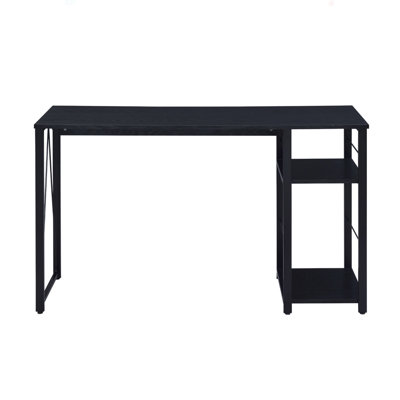 Rectangular Writing Desk With 2 Tier Shelf
