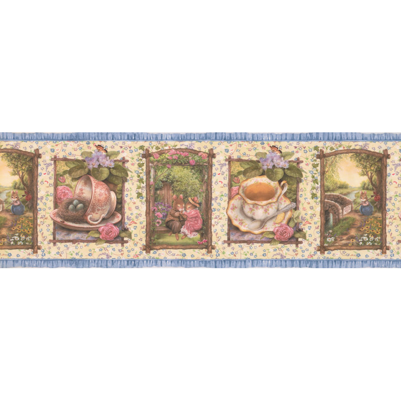Bordure de papier peint abstrait Modoli Teacups