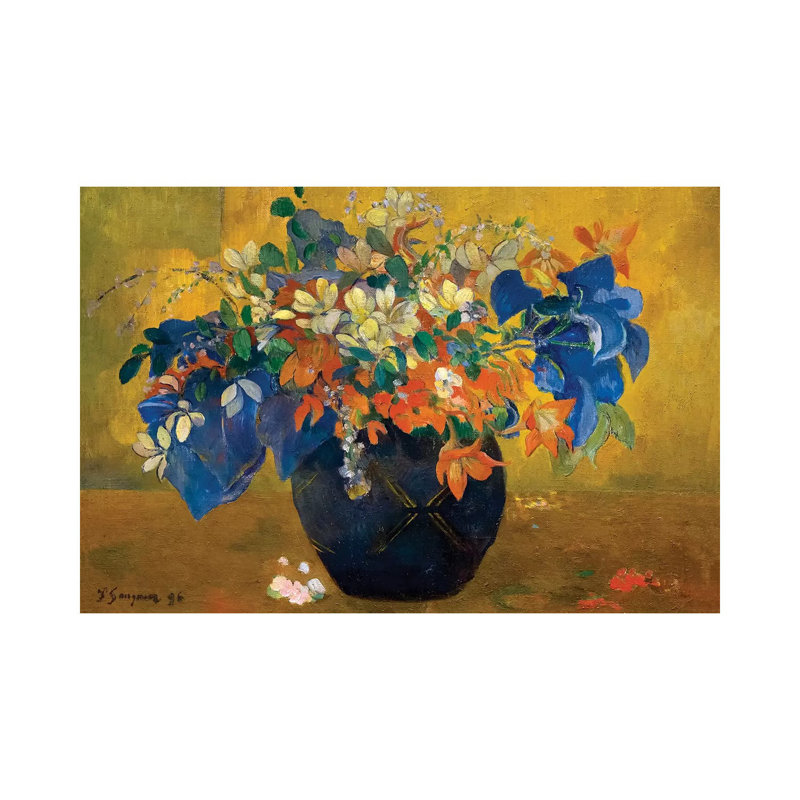 «A Vase of Flowers, 1896» par Paul Gauguin, reproduction d'art sur toile tendue, H 12 po x l 18 po x 1,5 po