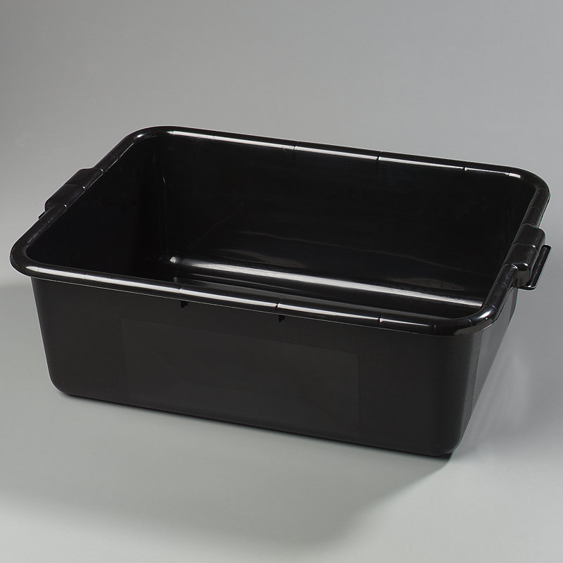 Carlisle Food Service Products Polyethylene (HDPE) Decorative Bin, Black, 7" H x 20" W x 15" D