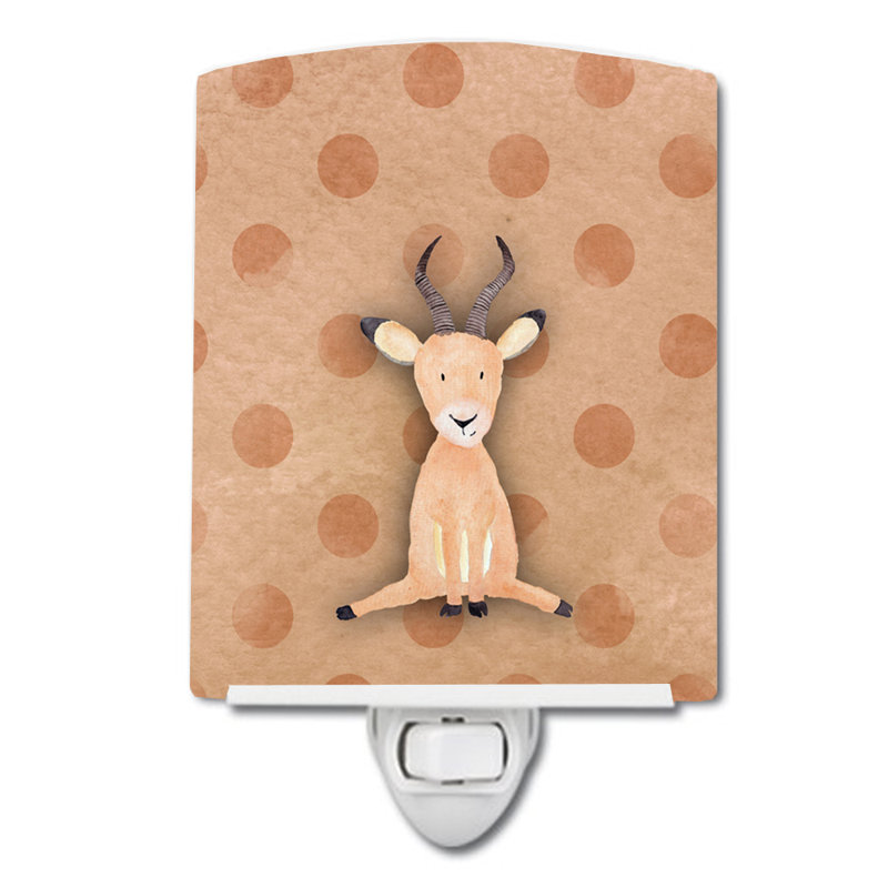 Polka Dots Antelope Ceramic Night Light