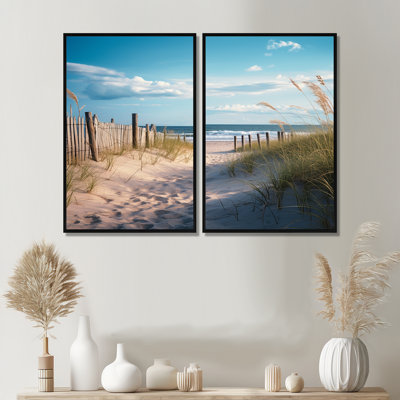 «Path To The Beach IV - Coastal Beach», art encadré