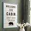 «Welcome to the Cabin», reproduction encadrée en bois massif-1817841247-1817841244