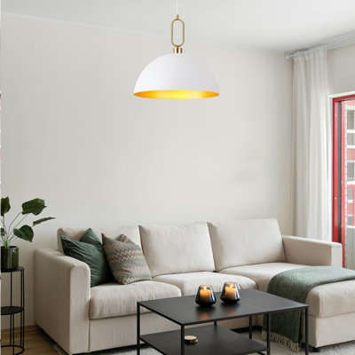 Pineiro Farmhouse Vintage Pendant Lighting and Gold Pendant Light Fixtures Large Dome Chandelier for Kitchen Island, Hallway, Dining Room, Bedroom