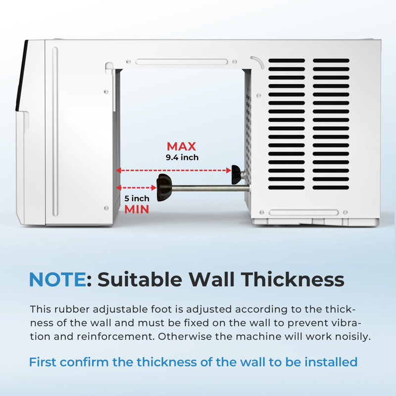 Electactic 10,000 Btu Window Air Conditioner - Cools 450 Sq.ft Fast, 6 Modes (cool/dry/eco), 48db Quiet, Remote & Led Control, Easy Install For 23-36" Windows