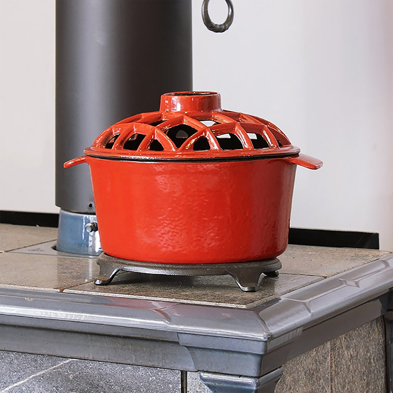 Hepp Steel Fireplace Accessory, Red
