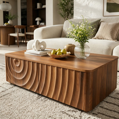 47'' Rectangle Coffee Table With Storage