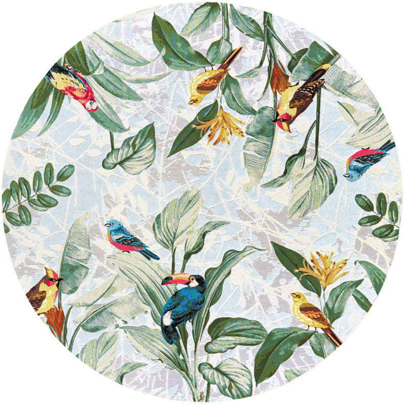 Outdoor Kona Area Rug Mix Color, Square 6'