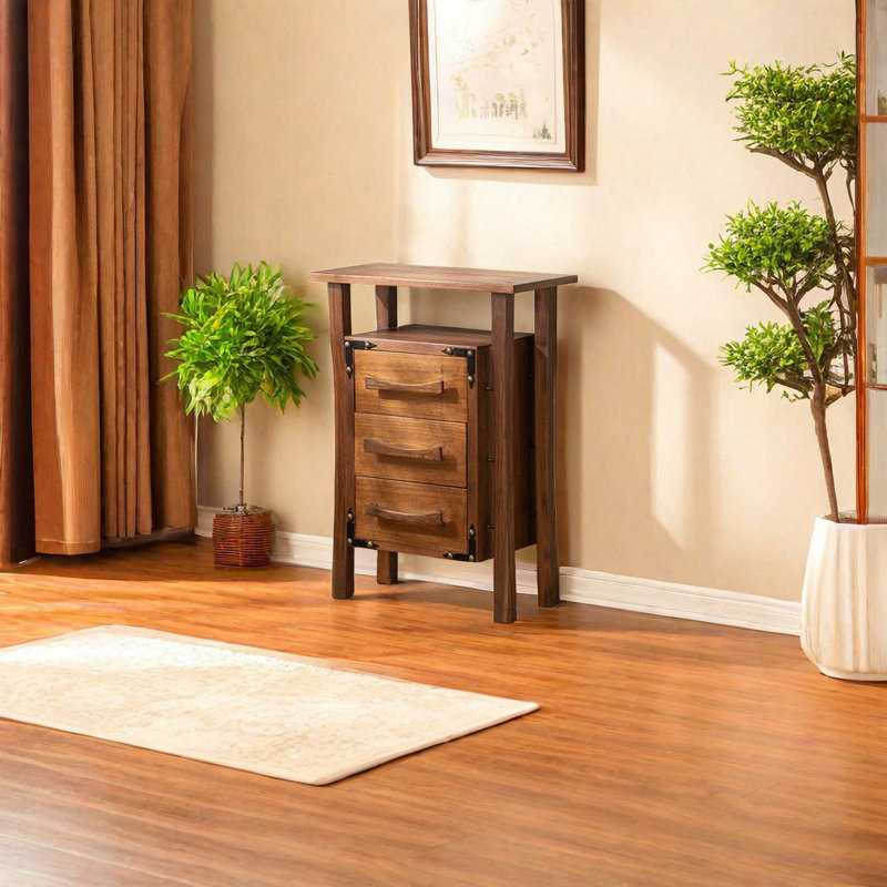 Commode d'appoint en bois massif