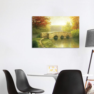 Autumn Bridge I by Michael Marcon - Wrapped Canvas Painting