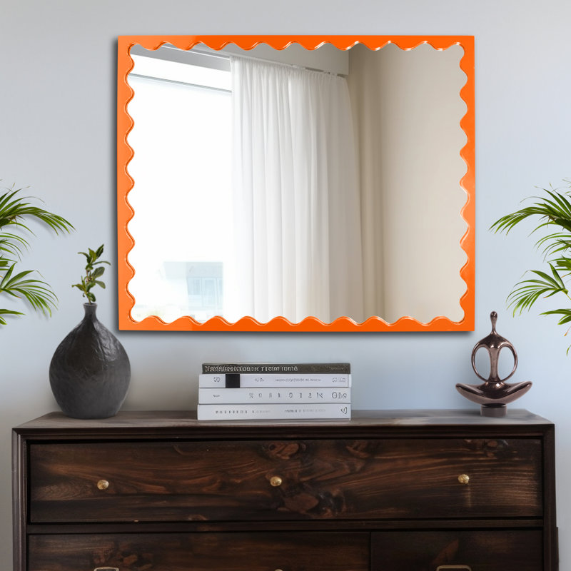 Ailee Rectangle Mirror, Orange