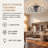 20" Geometric Molecular Caged Flush Mount Ceiling Fan with LED Light and Remote