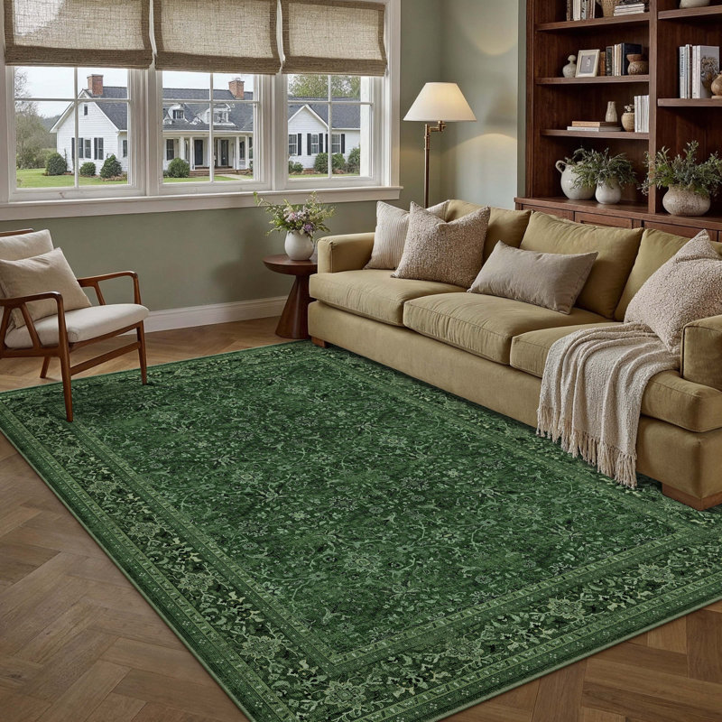 Tapis oriental lavable à la machine Isla avec envers antidérapant, 0.28", Rectangle 5 pi x 7 pi