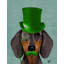 Art sur toile tendue Trinx Fab Funky Gallery, titre: Teckel avec chapeau vert-1357544010
