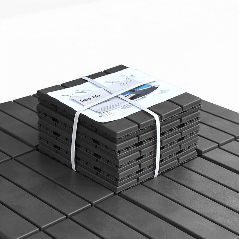 Carreaux de terrasse à emboîtement de patio, Gris foncé, 27
