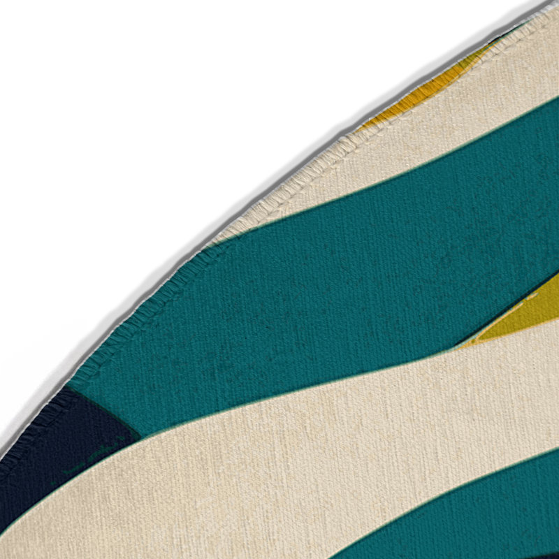 Tapis intérieur et extérieur Vibrant Streak, Rond 5 pi
