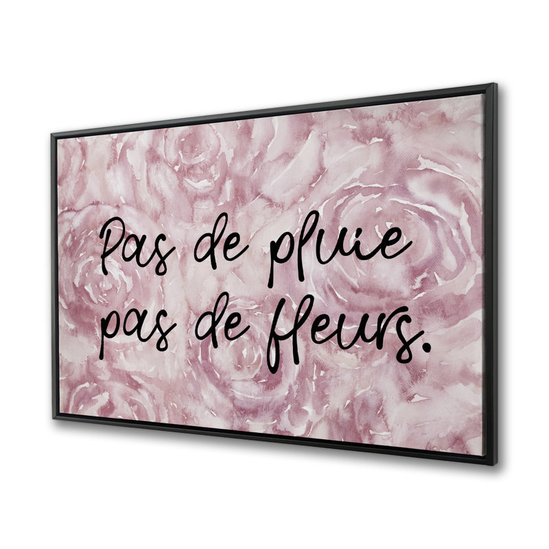 Pas de pluie pas de fleurs