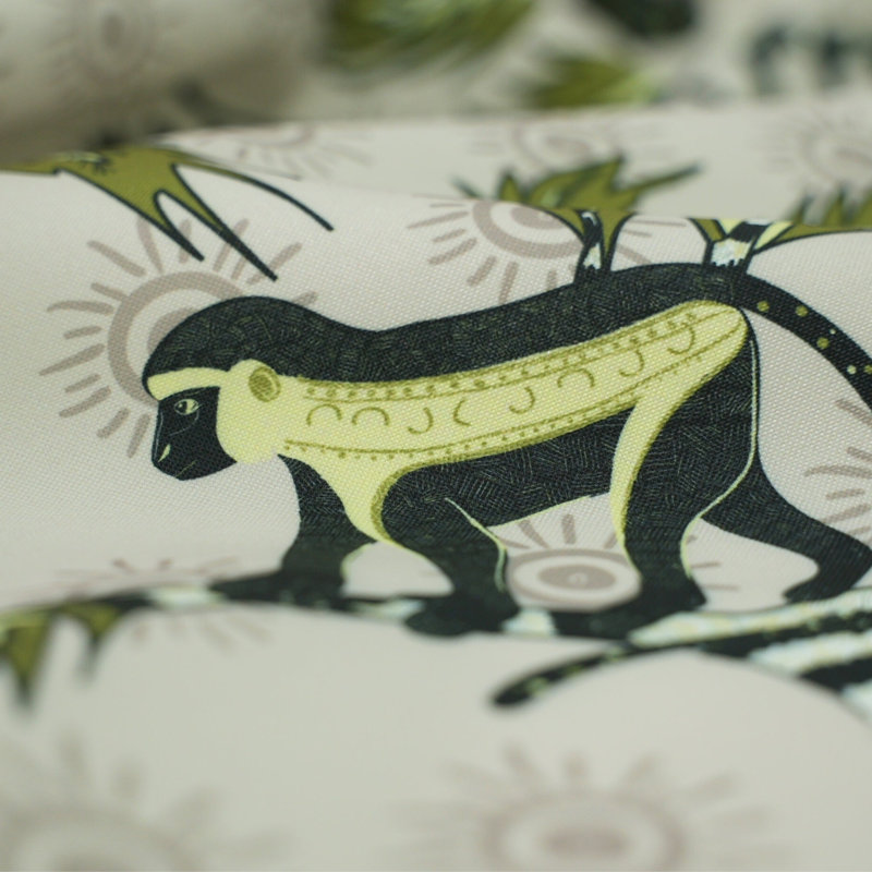 Monkey Palm Outdoor Fabric, Savannah