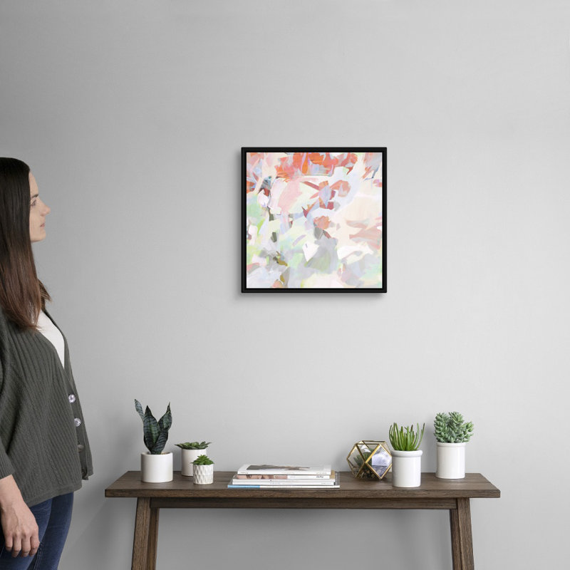 Pastel Vibes SQ - Reproduction d'art sur toile, H 18 po x l 18 po x P 1,75 po, Cadre flottant noir