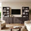 Buffet de 63 po avec 4 portes coulissantes et armoire de rangement en bois-547386726