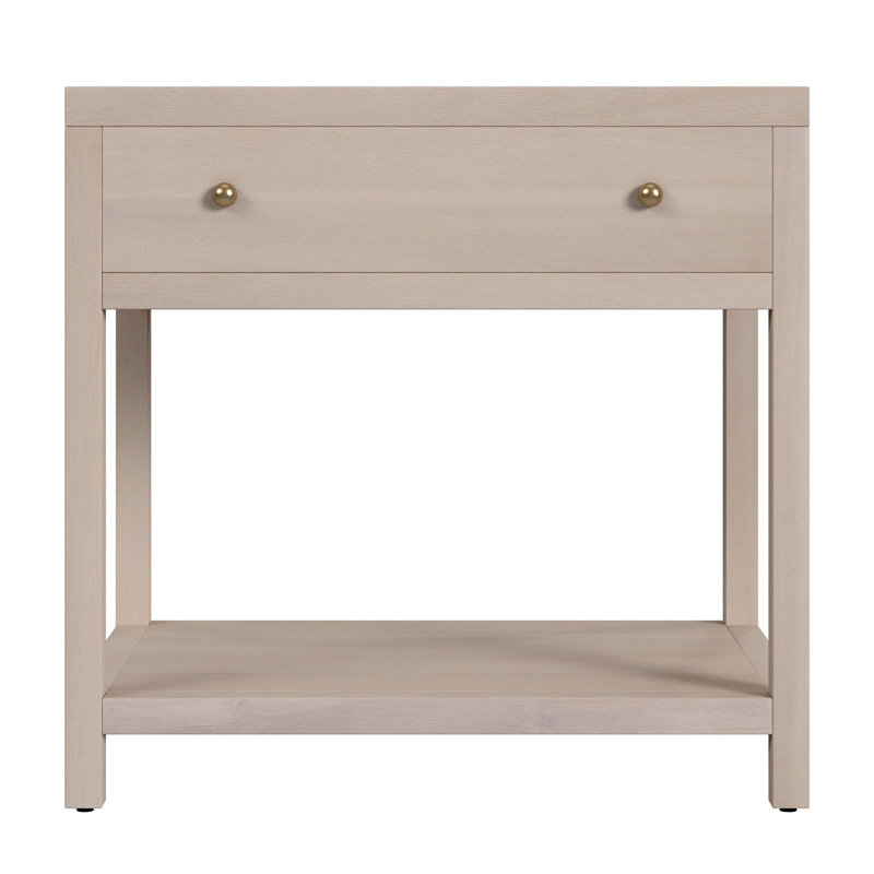 Celine 30" 1-Drawer Nightstand, Antique Taupe