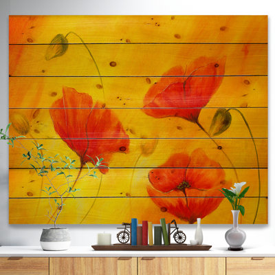 " Red Poppy Flower " Painting Print