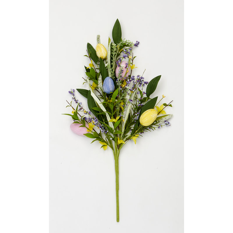 22" Easter Floral Bush with Eggs