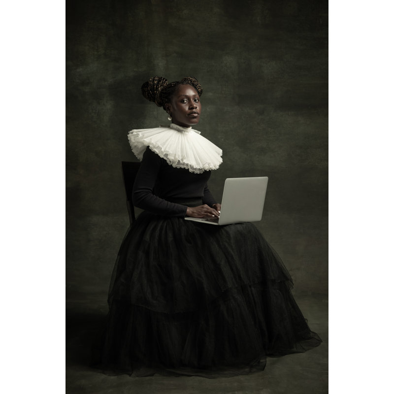 Portrait Of Medieval African Young Woman. - Wrapped Canvas Print, 30cm H x 20cm W x 3.8cm D