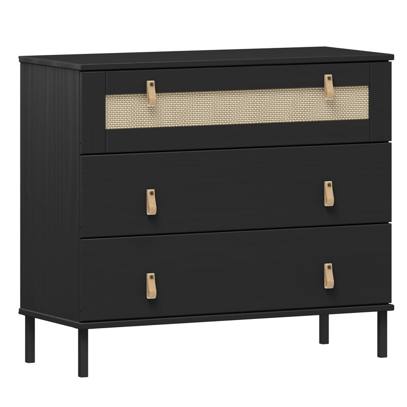 Burslem 90cm Solid Wood Sideboard, Black
