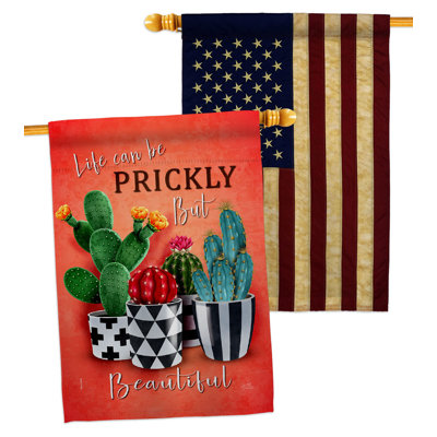 Double Sided 40'' H x 28'' W Polyester House Flag