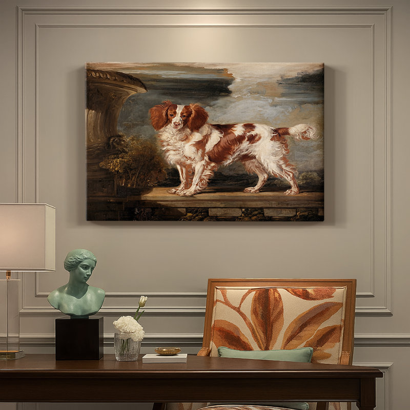 James Ward, "Portrait of a Spaniel" - Art mural sur toile tendue de qualité musée, 40 x 60