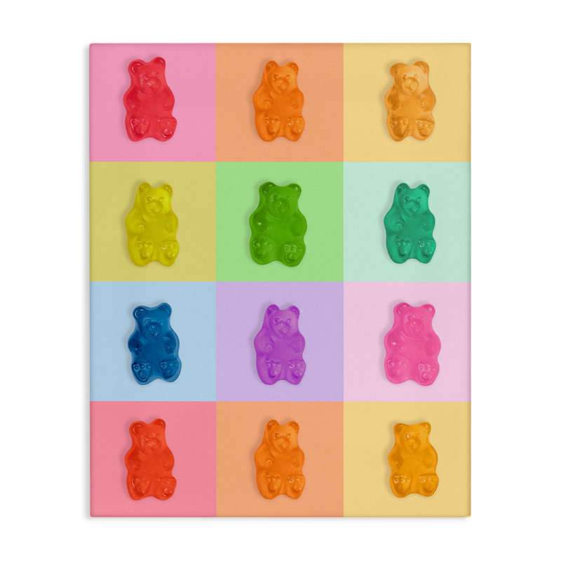 «Candy Bears Rainbow Canvas» par Lish Creative, H 20 po x l 16 po