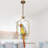 1 - Light Tiffany Style Parrot Dimmable Pendant Light