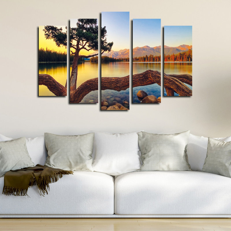 5 pièces sur toile tendue