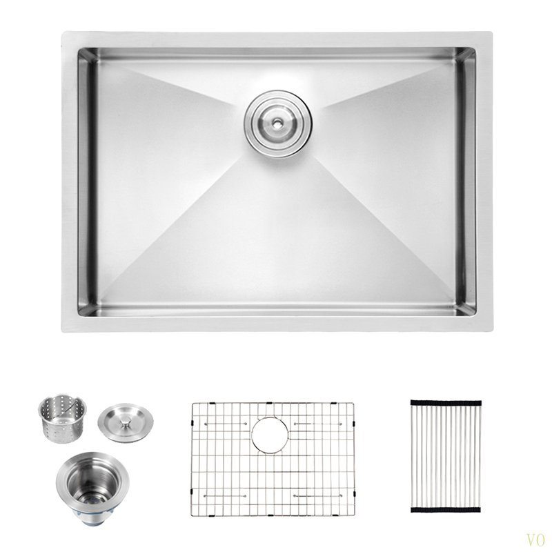 Évier de cuisine encastrable 27 po - évier de cuisine encastrable 27 po x 18 po x 10 po en acier inoxydable de calibre 16 profond