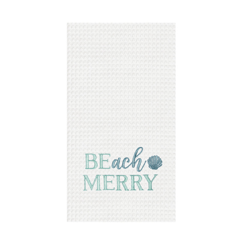 Serviette de plage brodée Beach Merry Coastal