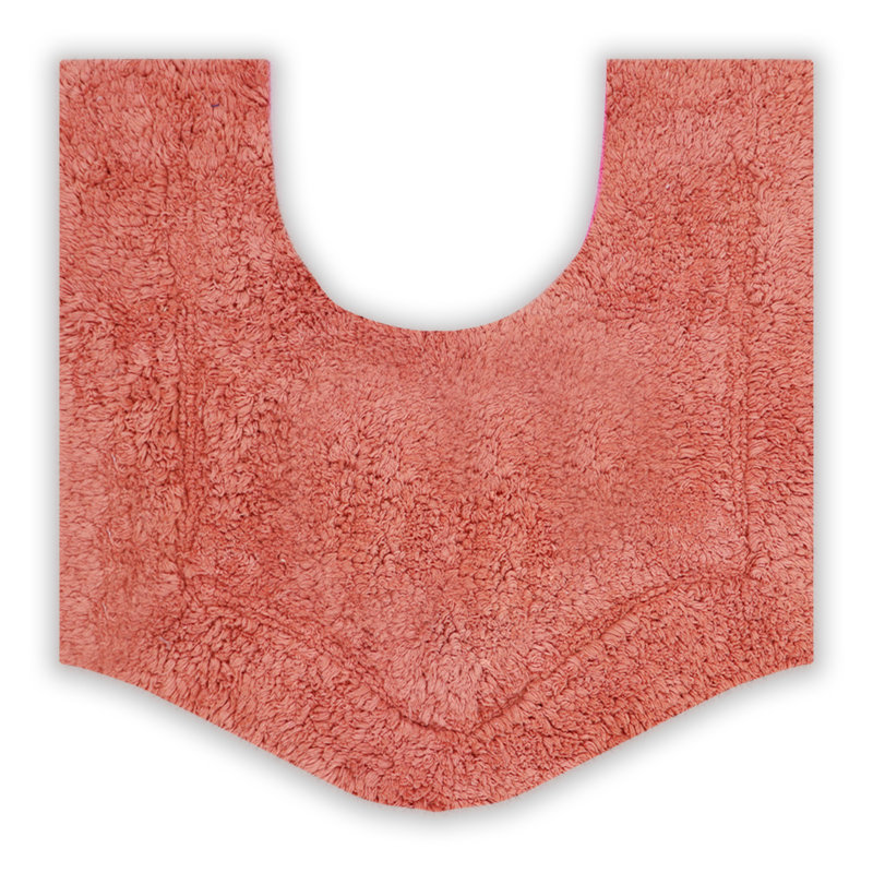 Morissette 100% Cotton Contour Mat 20"x20", Coral