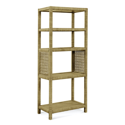 Étagère à livres en osier / rotin H 78 "x l 32" Glinda