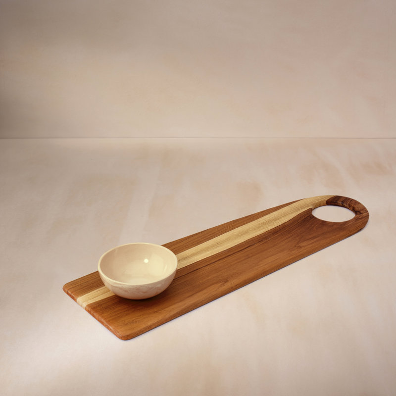 Teak Wood Platter | 19.9x5.9x2.4"