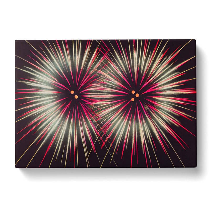 Graceful Fireworks - Wrapped Canvas, 35cm H x 50cm W x 3cm D