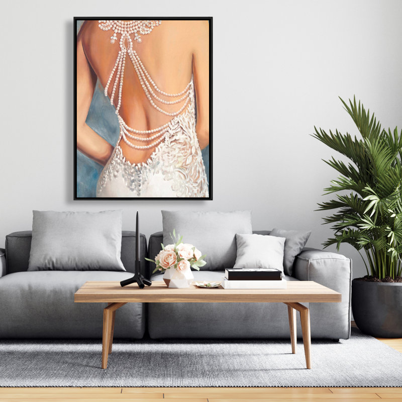 Reproduction d'une robe de mariée sur toile