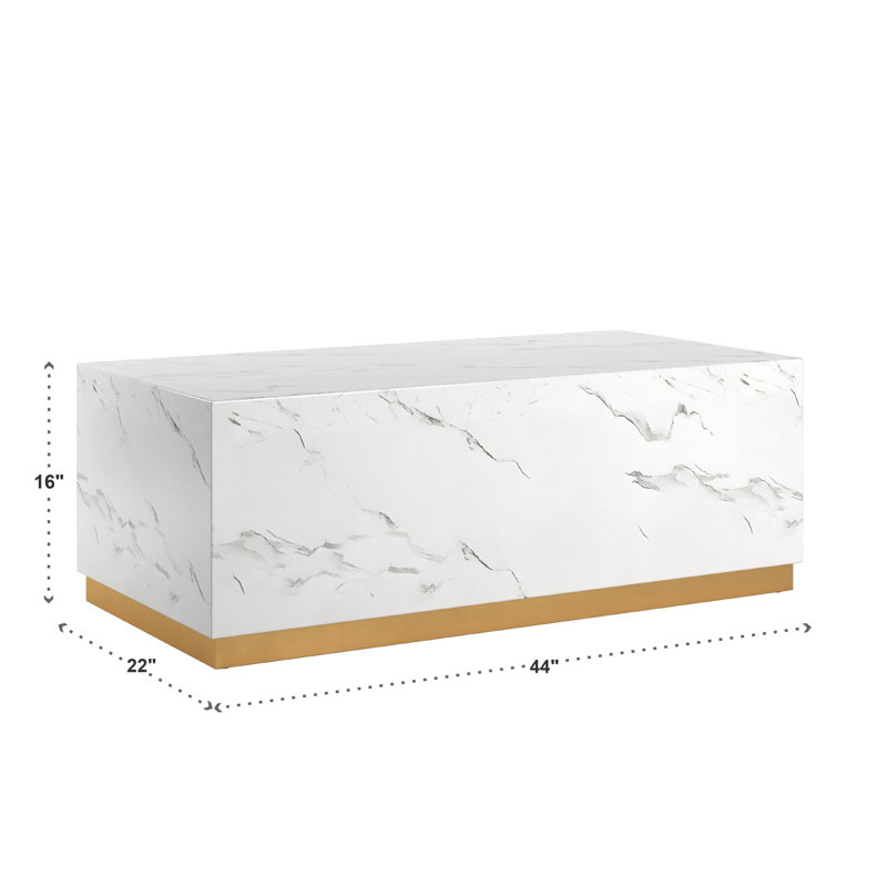 Roman Single Coffee Table, White