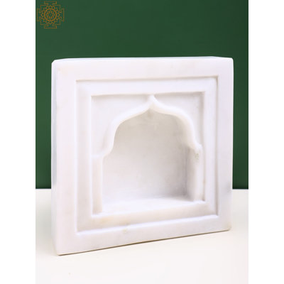 Porte-bougie en marbre blanc uni 8 po - Porte-pilier en pierre minimaliste sculpté à la main - Décoration de table et tablette géométrique moderne